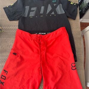 Fox Kids Matching Set - Black and Red